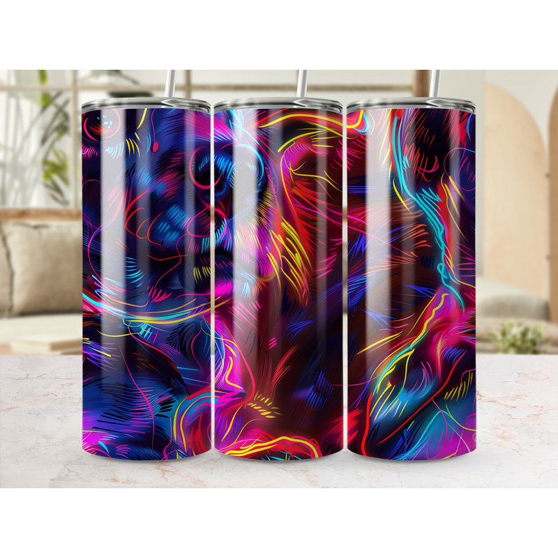 Choose Handmade Tumblers 591ml Vacuum Insulated Stainless Steel (18/8) Travel Tumbler with Straw