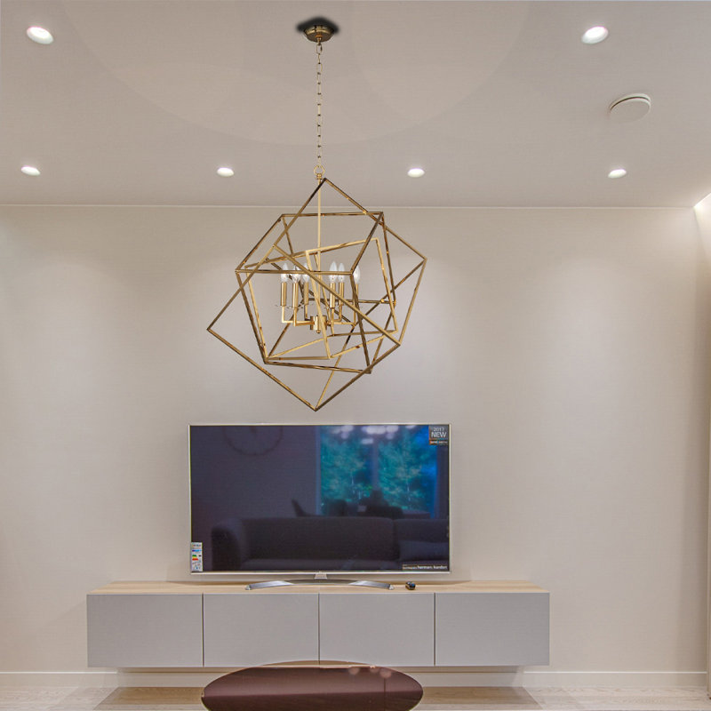 Asante 6 - Light Dimmable Geometric Chandelier