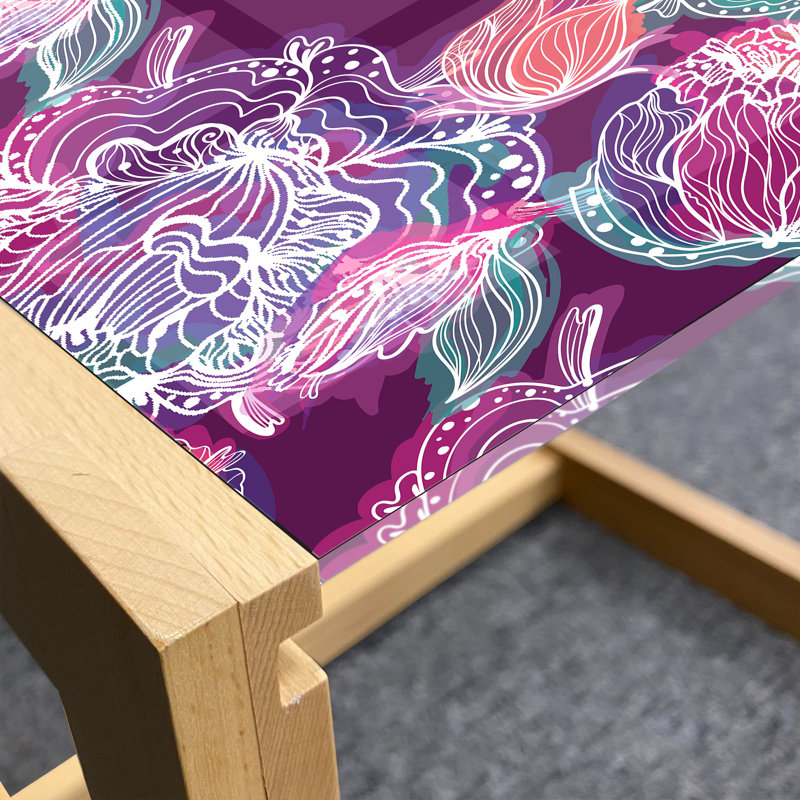 Multicolore prune multicolore, table basse East Urban Home, H 15,75 po x L 35,83 po x l 24,4 po