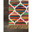 Tapis abstrait fait à la main en coton multicolore - rouge-69592718