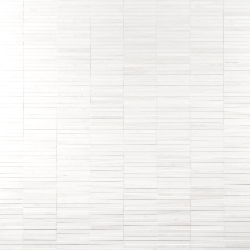 Bianco Dolomite Premium 12" x 12" Honed Marble Linear Stacked Mosaic Tile (1 SQFT / Sheet)