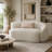Boucle Sectional Sofa W/3 Pillows