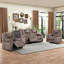 Ensemble de salon inclinable en microsuède 3 pièces avec porte-gobelets-355942009