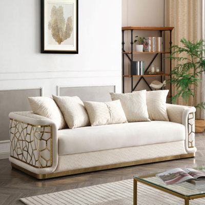 Gayton 68'' Velvet Square Arm Loveseat