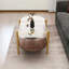 Table basse ovale en verre de forme moderne