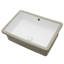 Lavabo de salle de bain encastrable rectangulaire en céramique blanche avec trop-plein L 22 po x l 15,5 po