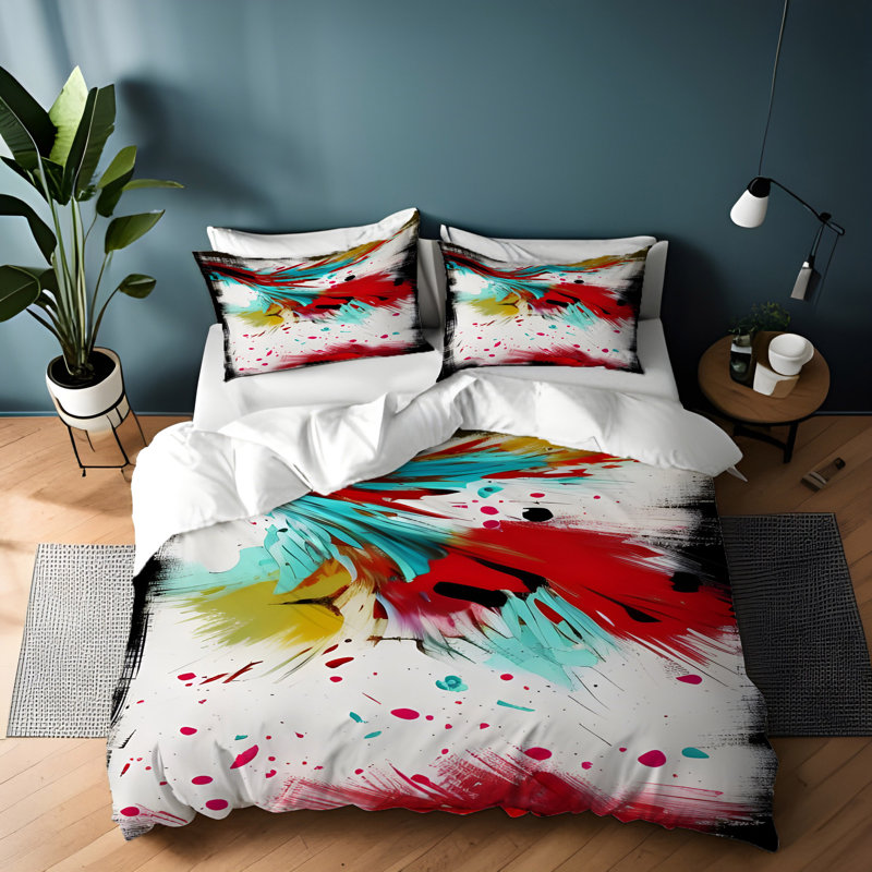 Abstract Duvet Cover, Queen Duvet Cover + 2 Queen Shams