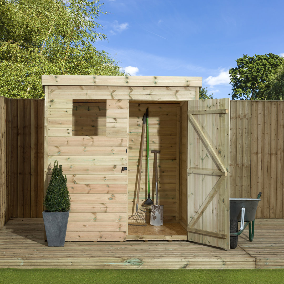 6 Ft. W x 6 Ft. D Shiplap Pent Wooden Shed