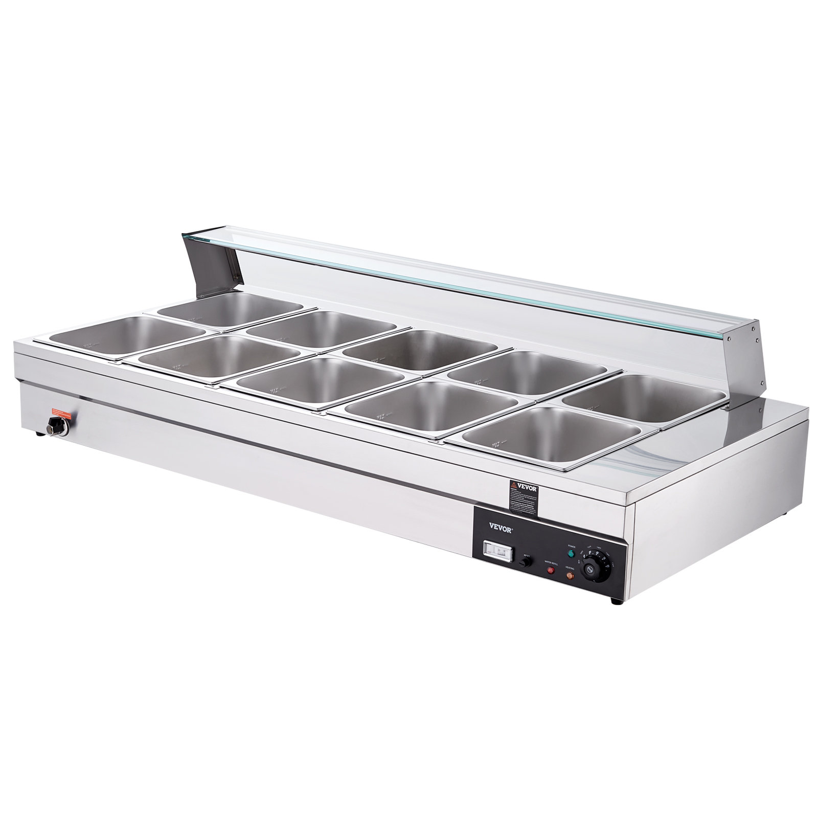 1500W Commercial Electric Table Food Warmer 3-Pan Buffet