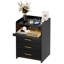 Eaden 3 Drawer Nightstand With Light-1721017810