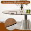 Table de salle à manger ronde, plateau en verre noir moderne Mid-Century et base évasée argentée pour la cuisine et le salon