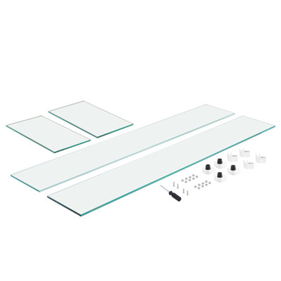112.8cm x 36.7cm Rectangle Glass Fire Pit Accessory
