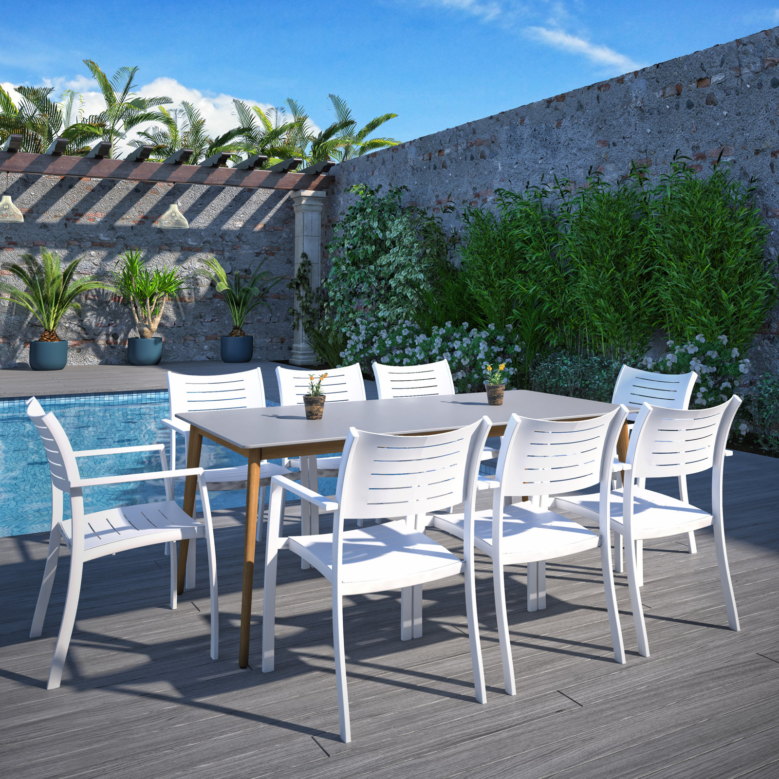 Anautica 75" Patio Dining Set