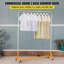 Portant à vêtements en fer 12,01 po x 11,61 po x H 38,98 po orange + argent