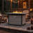 43.3'' Outdoor Propane Fire Pit Table, 55,000 BTU, Aluminum Tabletop & All-Weather HDPE Wicker Base, Includes Black Rain Cover