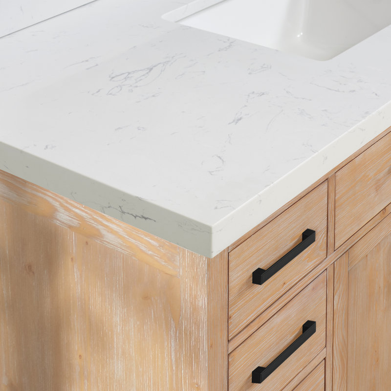 Oderzo 84" Resin Double Vanity Top with Sink and 6 Faucet Holes