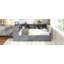Lit plateforme en bois simple avec tablettes de rangement, lit gigogne, station de charge et tête de lit tapissier, gris-1791787595