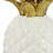 White And Gold Porcelain Pineapple Table Decor Sculpture