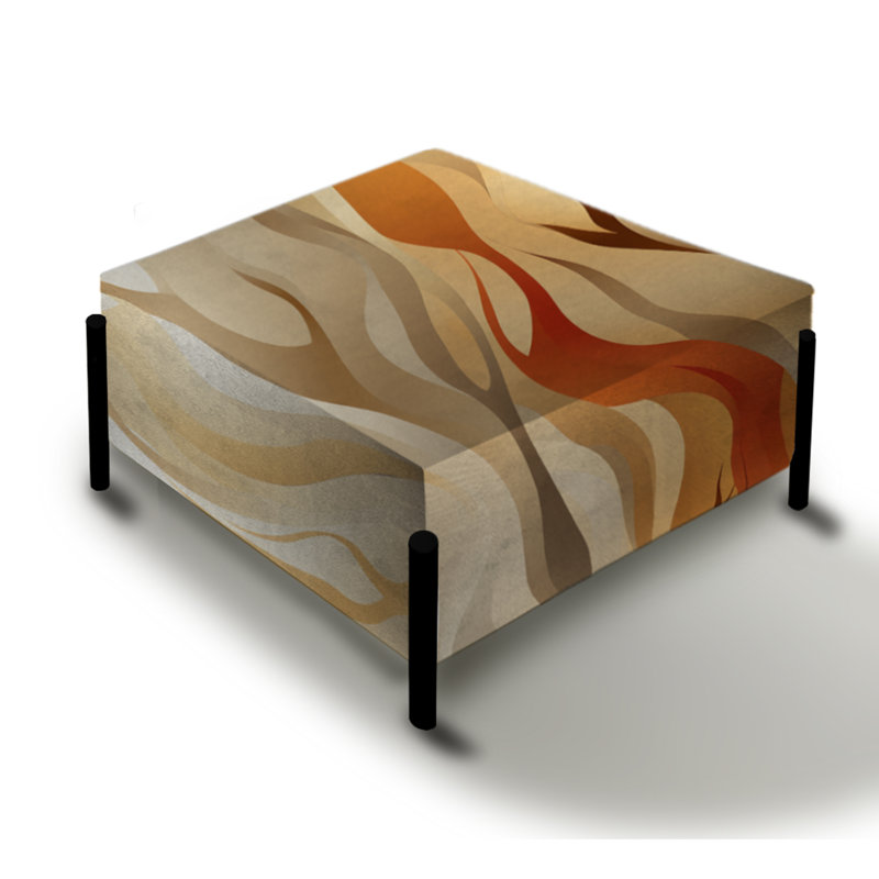 Driftwood Dreams - motif tropical - grand repose-pieds carré tropical