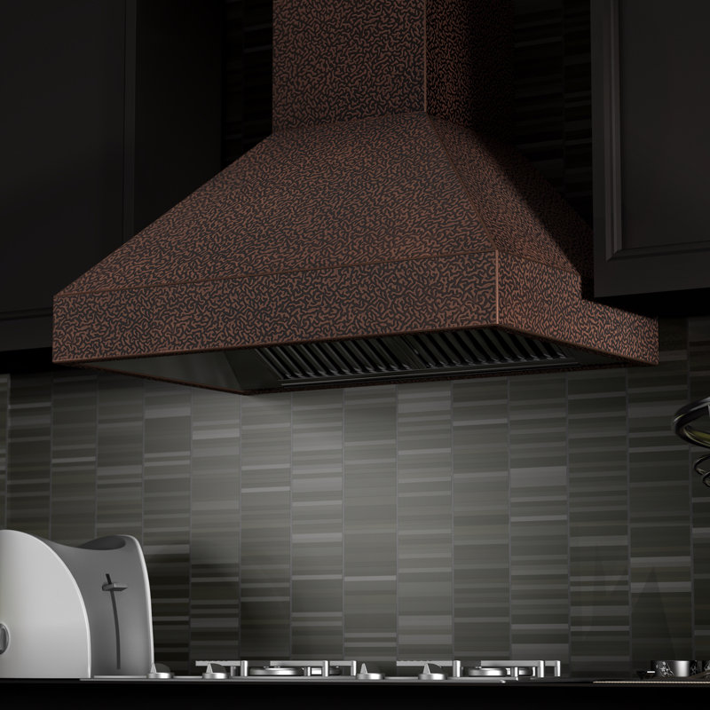 30" 400 CFM Convertible Wall Mount Range Hood, Oil-Rubbed Bronze, 30" W