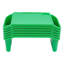 Ensemble de 6 plateaux de télévision modernes pour enfants, bureau léger en plastique pour les tout-petits qui mangent et dessinent, aucun assemblage requis-129992596