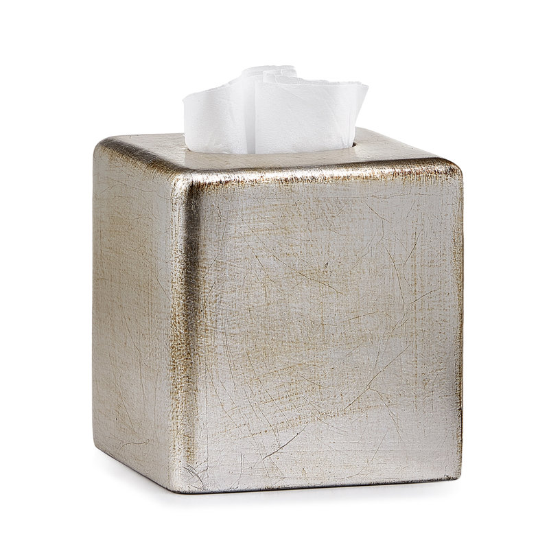 Ava Tissue Box Cover, Silver