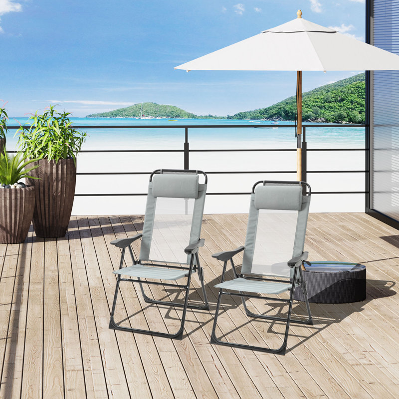 Ensemble de 4 fauteuils inclinables Druci, Gris