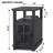 Algol Tray Top Black End Table with Storage and Fast Charging Station