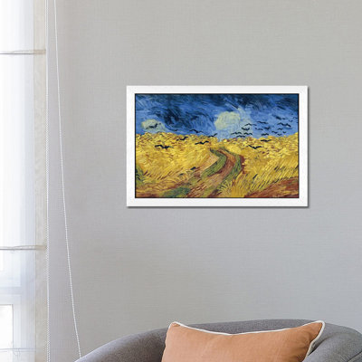 Wheatfield with Crows, 1890 by Vincent Van Gogh - 1 Piece Floater Frame Painting on Canvas