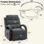 Fauteuil inclinable électrique en chenille avec fonction de levage, chauffage et massage