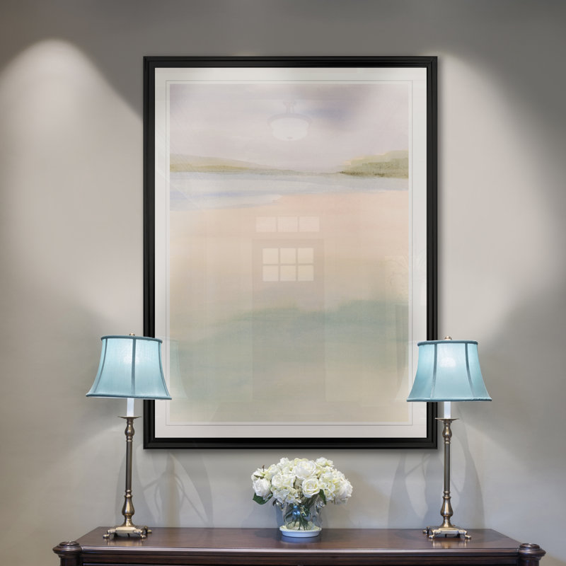 «Island Calm I», reproduction d'art sur toile, H 30,5 po x l 42,5 po x P 1,5 po, Cadre noir