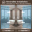 Porte de douche semi-sans cadre à porte coulissante double l 50 po x l 54 po x H 74 po avec verre trempé transparent anti-déflagrant de 5/16 po (8 mm)-125470042-93217552