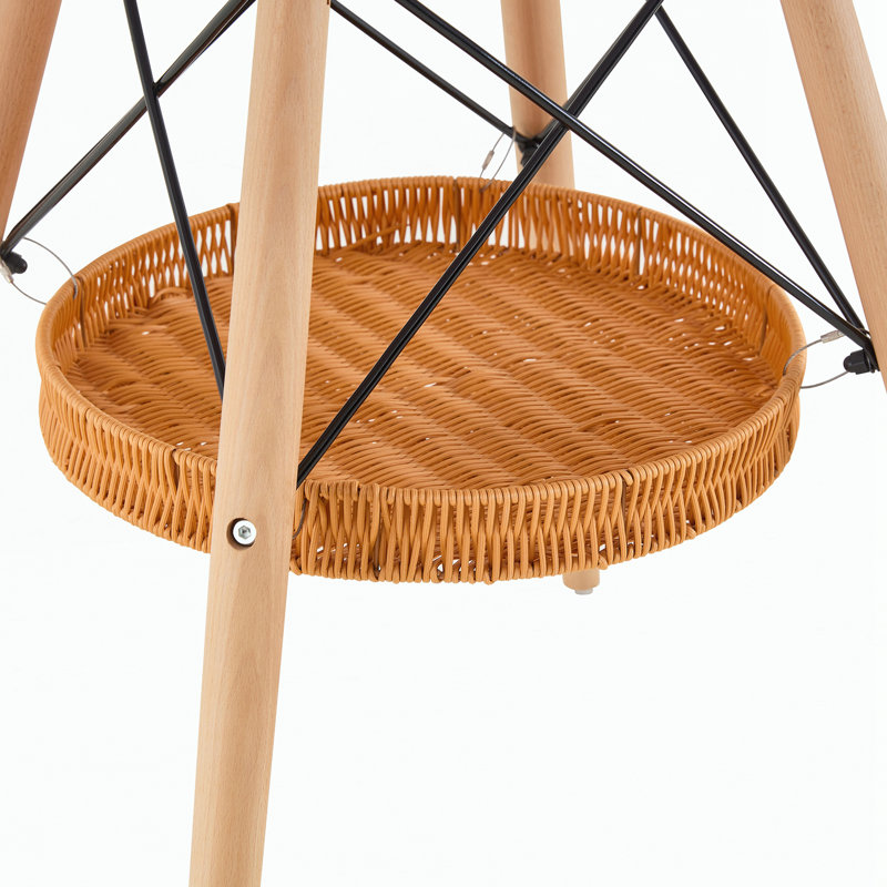 Table basse ronde pour le salon, Noir / Naturel