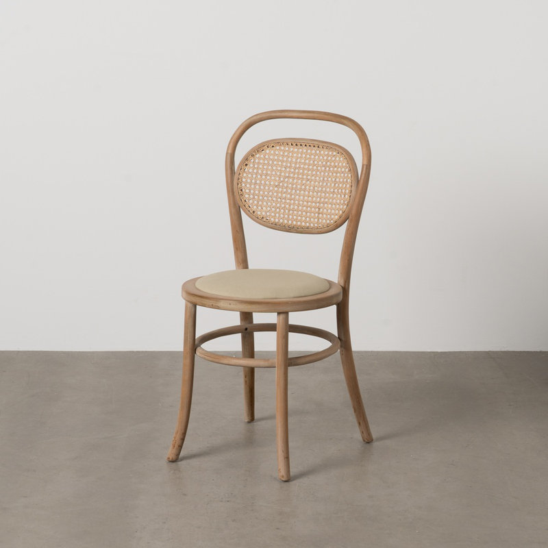 Amald 48cm H Upholstered King Louis Back Side Chair in Beige