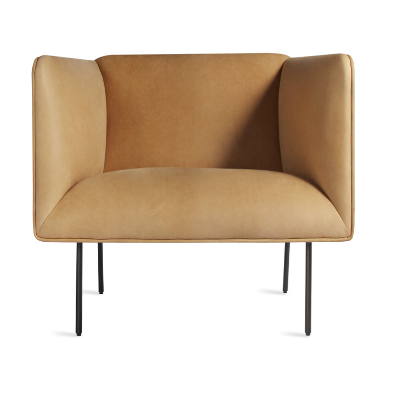 Dandy Leather Lounge Chair, Camel Leather