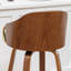 Swivel Upholstered Poplar Upholstered and Solid Wood Bar Stool with Solid Wood Frame-36907386-36907389