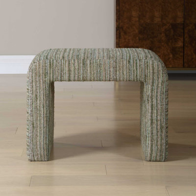 Fabric Upholstered Waterfall Bench