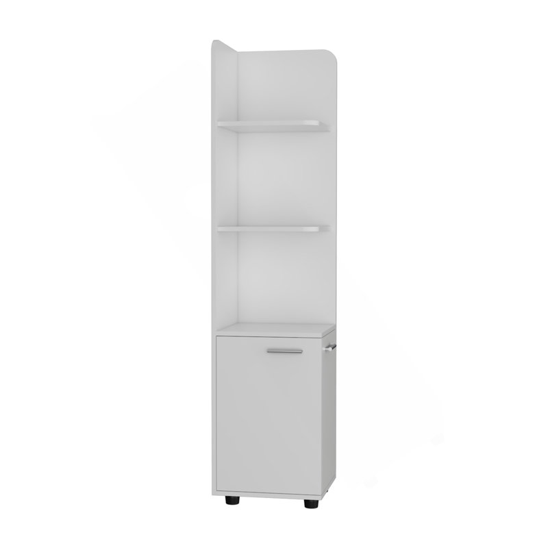 Armoire autoportante Kairatu, un tiroir, finition blanche