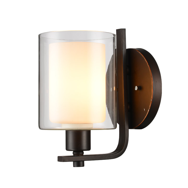 Pittsfield Armed Sconce, Opal, Chrome