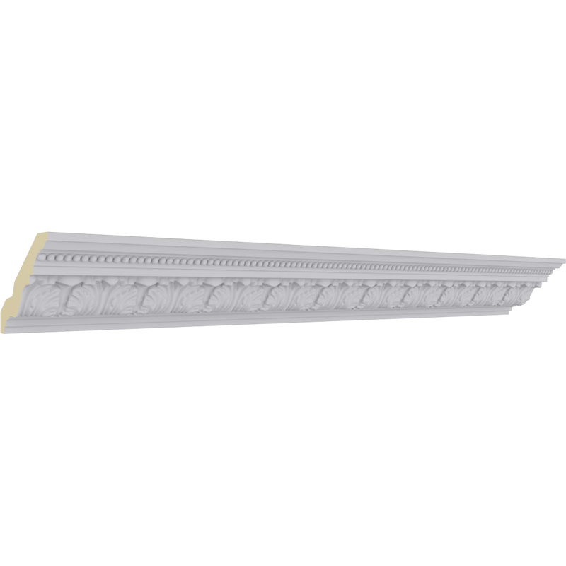 Primed White Polyurethane Palmetto Crown Moulding 94.5"