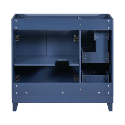 Meuble-lavabo bleu 36 po, lavabo non inclus