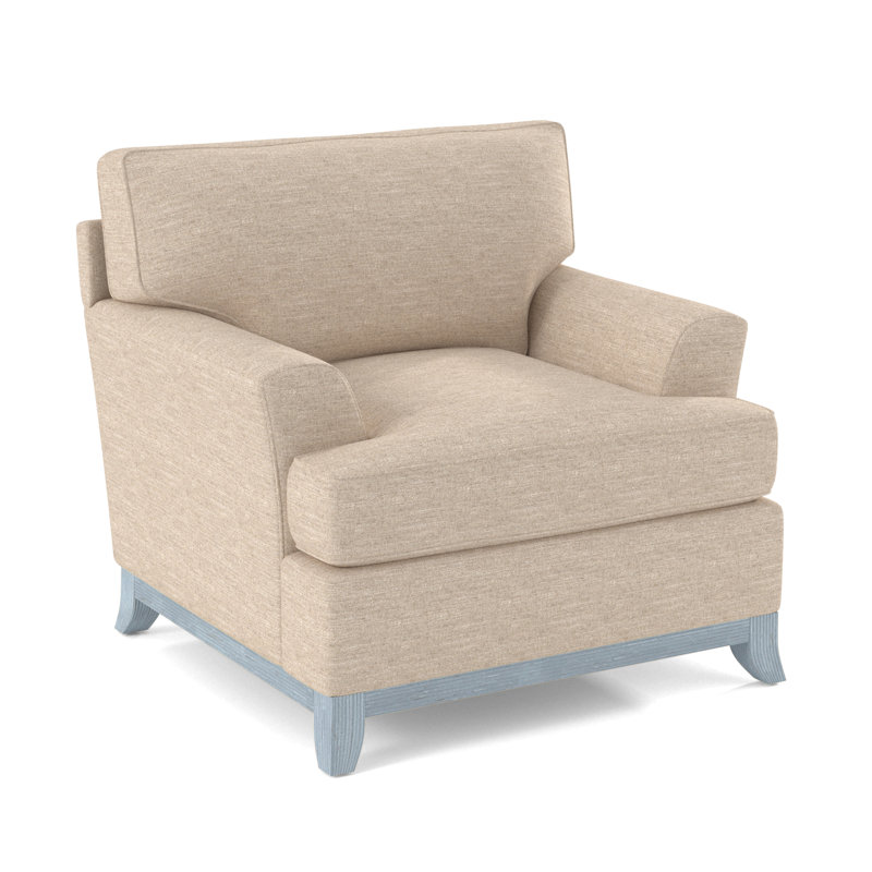 Oaks Way Armchair, Beige Performance Fabric; 0851-73, Sea Glass
