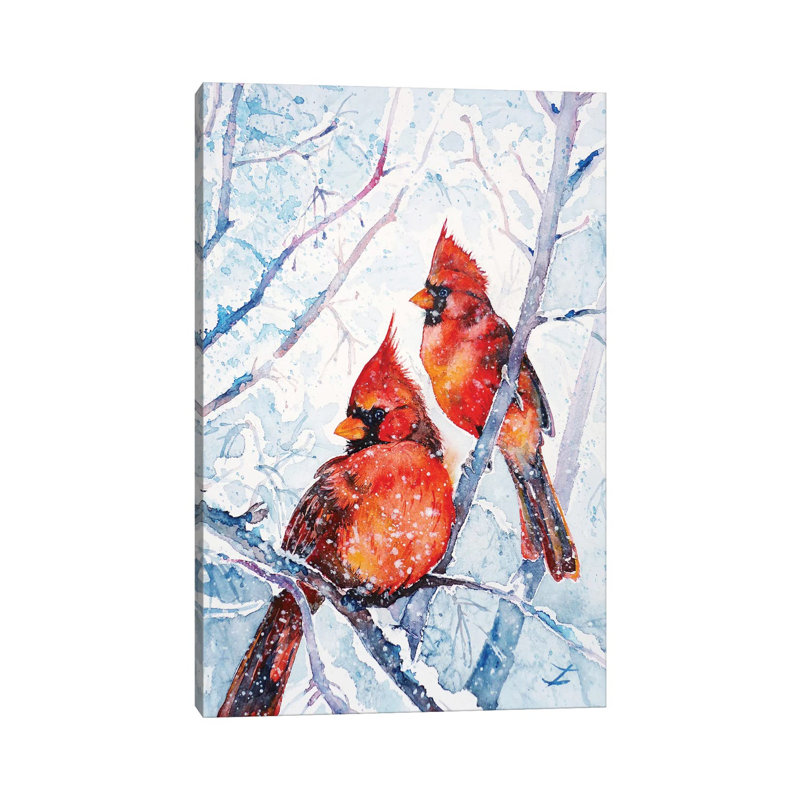 Flames Of Winter by Zaira Dzhaubaeva - Wrapped Canvas Painting, 66.04 cm H x 45.72 cm W x 1.91 cm D