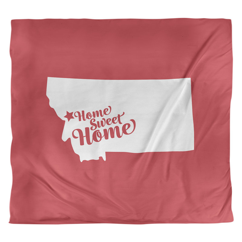 Housse de couette missoula doux, Microfibre, Housse de couette pour grand lit, Rouge