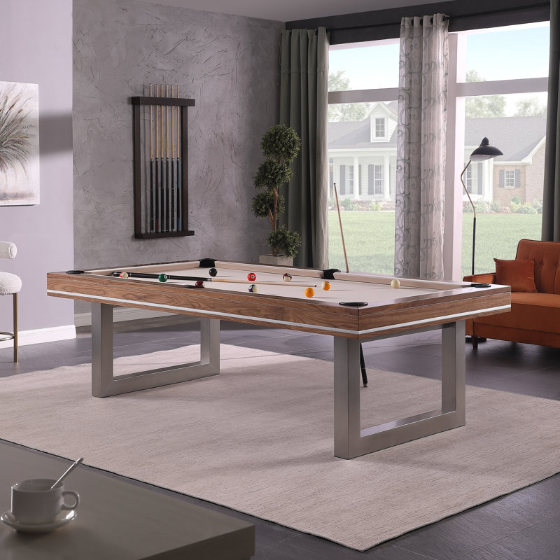 Table de billard en bois massif Harmony, Sable résistant à l'eau, 7 pi, Noyer naturel