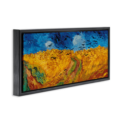 «Wheat Field with Crows Classic Brown Grain», art mural sur toile flottante par Vincent Van Gogh