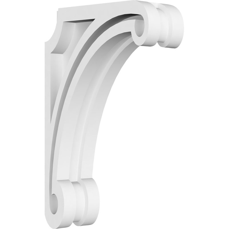1 7/8"W X 5"D X 8"H Arch Architectural Grade PVC Corbel, 8" H x 5" W x 1.875" D
