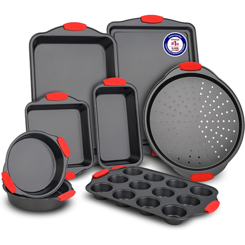 Lifemaster 8 Piece Non-Stick Steel Bakeware Set