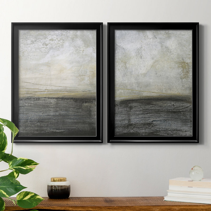 «Misty Landscape I», reproduction encadrée de qualité supérieure - prête à être accrochée, H 36,5 po x l 26,5 po x P 1,25 po