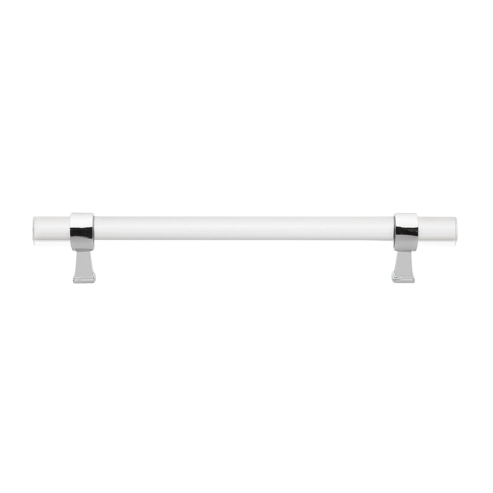 Center to Center Acrylic Bar Pull, Clear/Polished Chrome, 6.25"